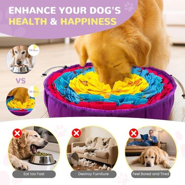 Schnüffelmatte для собак великих порід та силіконова липка поверхня, інтерактивна іграшка-головоломка, щоб зайняти собаку, розвиваюча нюховий килимок для повільного годування. Нюховий килимок (76,2 x 45,7 см) + 1 x липка поверхня (20,3 x 20,3 см) для всіх