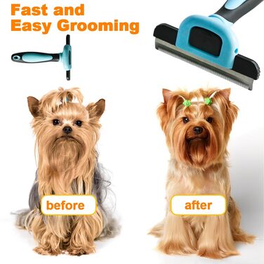 Щітка для собак та котів Ram® для видалення шерсті та підшерстя (двостороння)