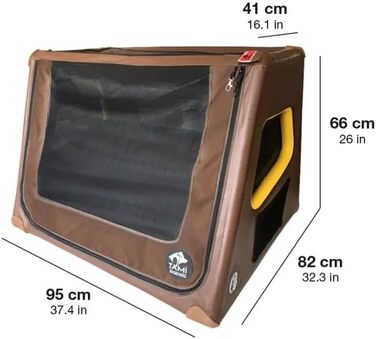 Надувна переносна коробка для собак Tami - переносна собача будка, клітка, переноска для автомобіля, дорожня сумка (L)