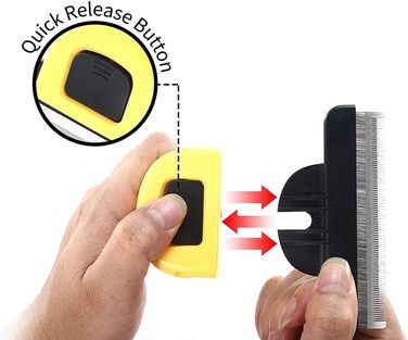 Інструмент для видалення шерсті та щітка для грумінгу домашніх тварин, (M) для собак та котів різних порід та типу шерсті (короткої або довгої).