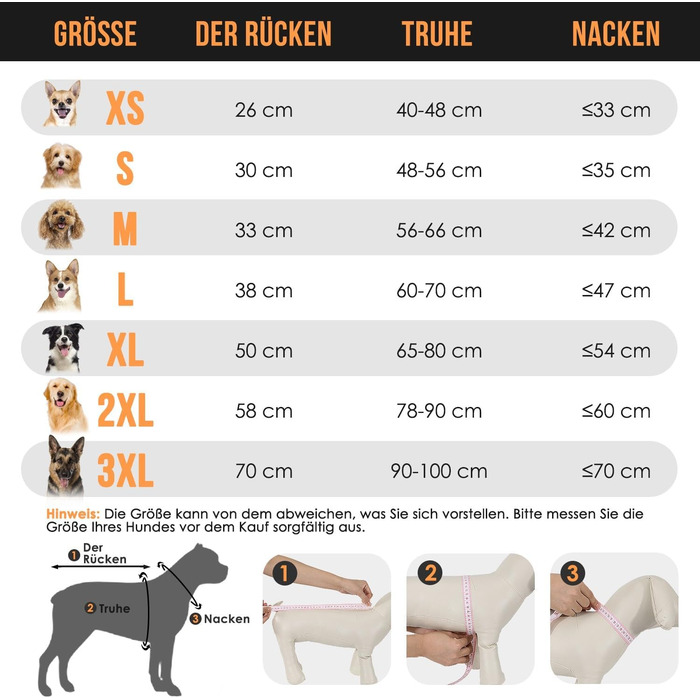 Водонепроникна дощовик для собак SowTon з капюшоном, для малих, середніх та великих собак, з світловідбиваючими смугами та сумкою для зберігання (M, Оранжевий)