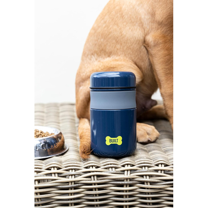 Контейнер для їжі для тварин з нержавіючої сталі, 473 мл, блакитний, BPA-free