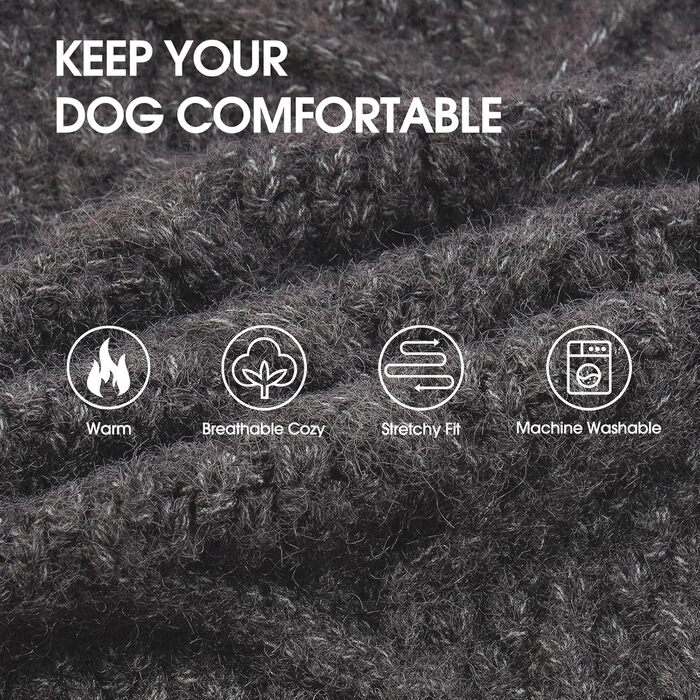 Теплий зимовий пуловер для собак IECOii, XXX-Large, сірий: пуловер, фліс, зимовий одяг для собак