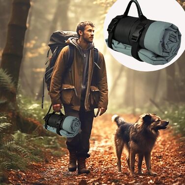 Переносна лежанка для собак та котів, 86x58 см, сіра. Зручна, тепла, для подорожей та дому