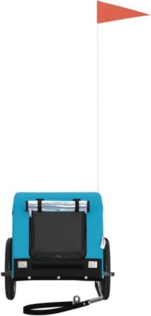 Причіп для велосипеда, переноска для собак та домашніх тварин, 124x53x53 см, блакитний та чорний