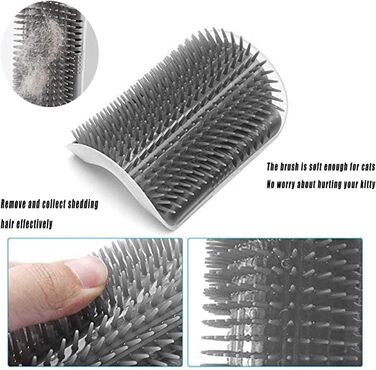 Гребінець для котів, самостійний грумінг, для довгошерстих та короткошерстих, іграшка-щітка, 2 шт.