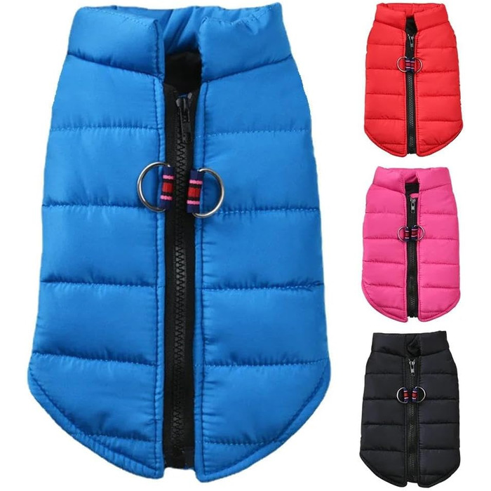 Теплий жилет для собак на осінь та зиму: м'яка та зручна куртка для чихуахуа, мопса, французького бульдога, лабрадора. Вітро- та водонепроникний жилет для собак, червоний, розмір L