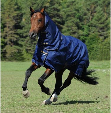 Зимова кінська попона Bucas Irish Turnout 300 г, navy/gold, Rip-Stop, Silk-feel