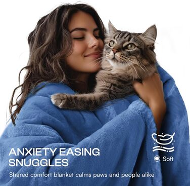 Водонепроникний коврик для тварин Luciphia, Sherpa Fleece, захист меблів від собак та котів, сіро-білий L (65' x57'), XL (85' x57', темно-синій), товстий