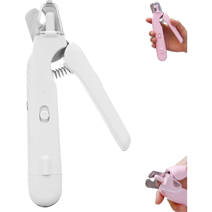 Триммер для нігтів домашніх тварин Pupnourish 2-в-1: триммер та ножиці для собак та котів (білий)