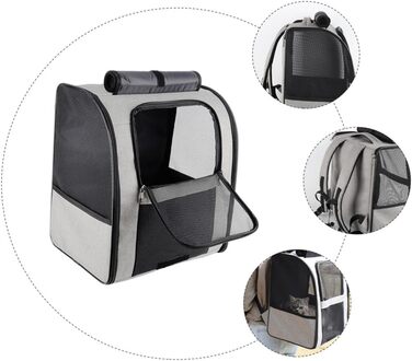 Транспортна сумка для домашніх тварин SHINEOFI з великим об'ємом, дихаюча, рюкзак для котів з практичними кишенями, зручний для подорожей