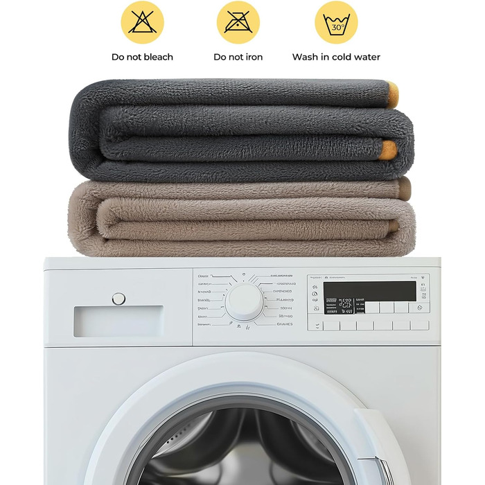 Водонепроникний килимок для собак Luciphia, миючий, для великих та середніх собак та котів, теплий, м'який, з флісу Sherpa, 145 x 165 см, бежевий