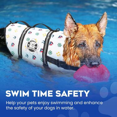 Жилет для плавання собак Paws Aboard – регульований, світловідбиваючий, зручний, розміри XXS-XL