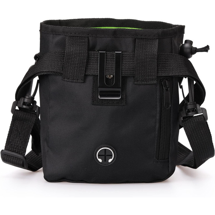 Універсальна сумка для ласощів для собак, знімна, велика місткість, сумка для тренувань, з ремінним кріпленням та регульованим плечовим ременем, 3 способи носіння (чорний)