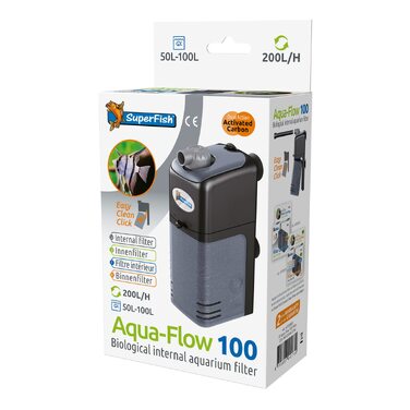 Акваріумний фільтр Superfish Aqua-flow-100 для води, чорний, з вилкою UK, 1 шт