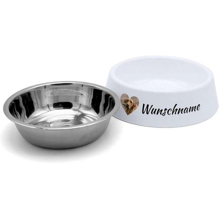 Миска для корму для собак PhotoFancy® з фотографією - персоналізована з власним дизайном (Layout 3)