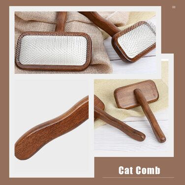 Гребінець для тварин з неслизькою ручкою: для котів та собак, масажний, для довгошерстих