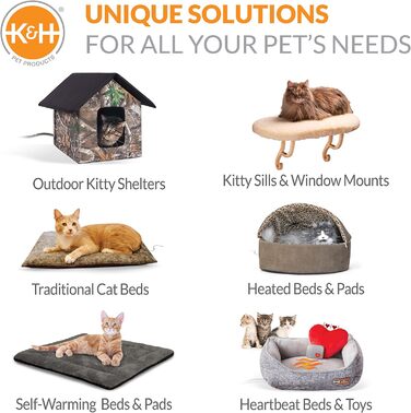 Плюшеве котеня K&H Pet Products з імітацією серцебиття, заспокійлива іграшка для котів, червоне, 15,2 см