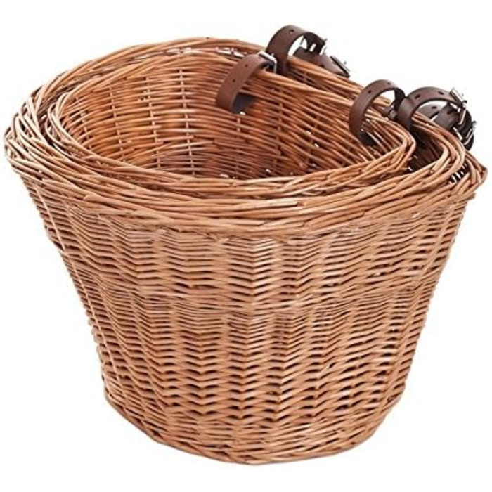 Велосипедний кошик з ротангу e-wicker24 1126-42, медовий, 42 x 36 x 24 см