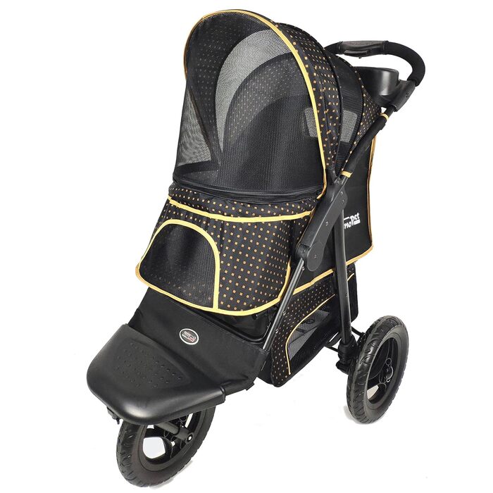 Візок для собак Innopet Adventure: прогулянка з вашим улюбленцем. Підходить для собак, котів та дітей. Кольори: золото, чорний