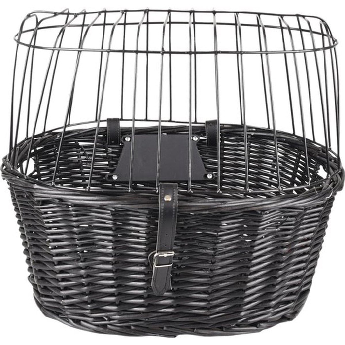 Корзина для велосипеда з місцем для собаки - чорна, 46,5x37,5x40,5 см