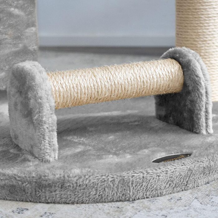 Великий стійкий котячий комплекс HAPPYPET Parker 171 см, сірий – кішкам: ігровий тунель, будиночок, лежанки, стовпи 11 см, XXL кігтеточка, дряпка, килимок для котів