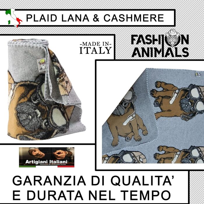 М'яка ковдра для домашніх тварин Luxus 150x100 см – Кашемір/Штучне хутро, для собак та котів, стильна та миюча