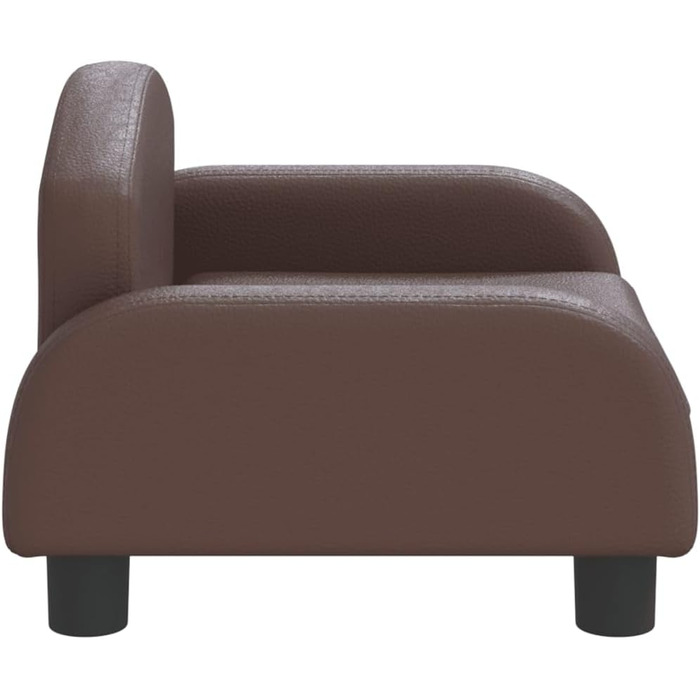 Ліжко для собак та котів, м'яке, зручне, з штучної шкіри, 50x40x30 см, коричневе