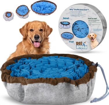 PET ARENA килимок для нюхання собак – килимок для пошуку, міцні матеріали, інтелектуальна іграшка для собак, регульований розмір, можна прати, блакитний