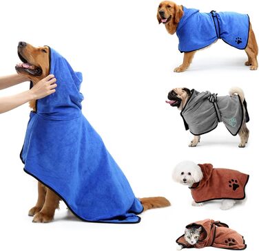 Піжама для котів та собак: вбираюче полотно, швидко сохне, синій L