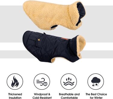 Зимовий теплий одяг для собак: куртка з флісу, тепла піджак для собак, куртка для чихуахуа, такса, блакитний колір, розмір S, S темно-синій