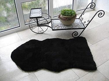 Лежанка з натурального овечого хутра Reissner Engel для котів та собак (Patch), сірий (чорний)