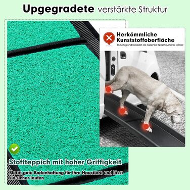 Рампа для собак у машину, складана, 180 см, антиковзаюча поверхня, для великих собак (до 100 кг), SUV та позашляховиків