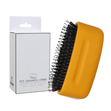 Щітка для видалення шерсті котів та собак, догляд за шерстю | Аксесуар для тварин для довгошерстих котів та собак, щоби видалити шерсть вдома та в дорозі, білий (жовтий)