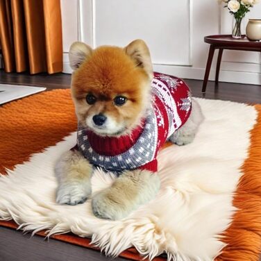 Теплий в'язаний пуловер для собак та котів, стильний каре, рожевий олень, XXL