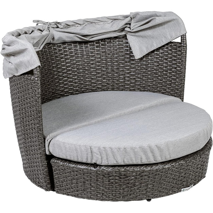 Greemotion лежанка для собак з дахом та подушкою, сірий колір, 79 x 83 x 56 см