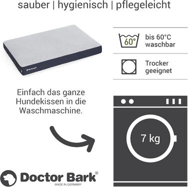 М'яке ліжко для собак середніх порід GreenLabel - зручне та миюче, 88x60 см, кобальтово-синій колір