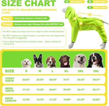 Водонепроникний дощовик для собак Adnikia з капюшоном, регульованими ніжками, отвором для повідка та світловідбиваючими смугами, для холодної погоди, оранжевий/червоний, розмір L