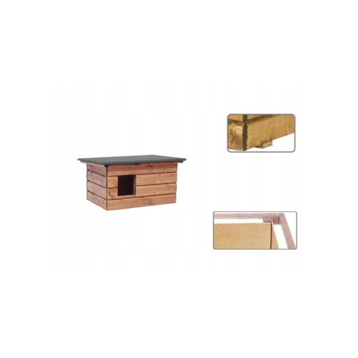 Будка для собак Cisana, дерево, зовнішні розміри: 80 см x 60 см x 68 см