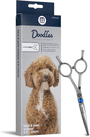 Ножиці для грумінгу собак Mikki Doodle: ножиці для собак та цуценят, 19 см, для обрізки та формування шерсті