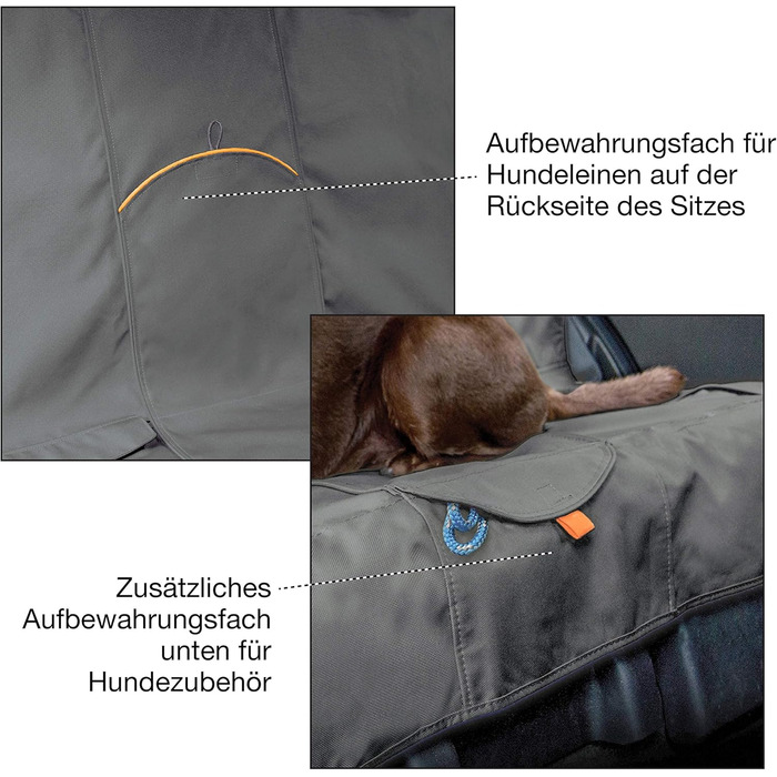 Захисна підстилка для авто Kurgo Rover для собак, чорна, водонепроникна, універсальна, 140 см