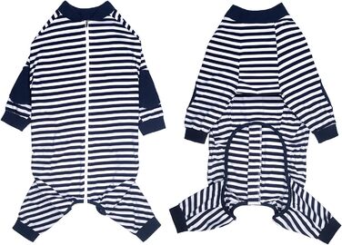 Піжама для собак, комбінезон, одяг для собак середнього та великого розміру, дихаючий, з блискавкою, м'яка бавовна