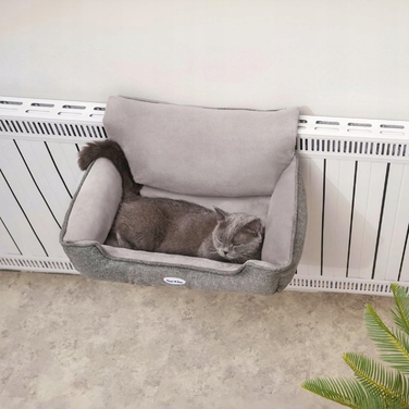 Підвісний лежак-гамак для котів на радіатор Happi N Pets, сірий