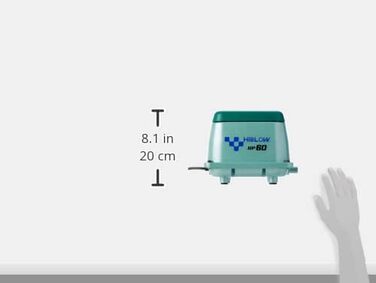Компресор HiBlow HP-60, 60 л/хв, 18 мм, 51 Вт, для аерації ставків
