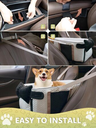 Автомобільний крісло для собак, переноска для маленьких собак до 5,9 кг, з м'яким, знімним, миючим подушечкою