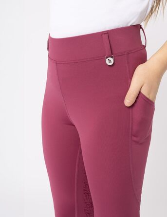 Дитячі штани для верхової їзди HORZE Kinder Reitleggings DEA, повний облягання, кишеня для телефону, рожевий (134-140)