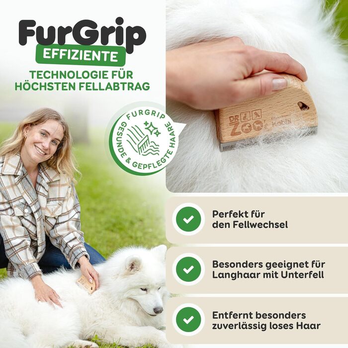 Гребінець для собак Effilierkamm Kobbi - ідеальний для сезонного линяння довгошерстих та підшерсткових собак. Догляд за шерстю маленьких, середніх та великих собак