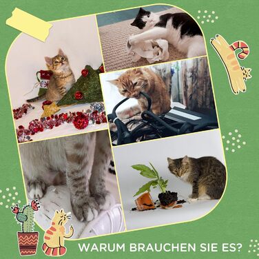 Когтеточка для котів PawHut Кaktus 111 см, 2 рівні, з іграшкою-м'ячем, лежанкою, для котів до 10 кг, котячі меблі, сизаль, зелена