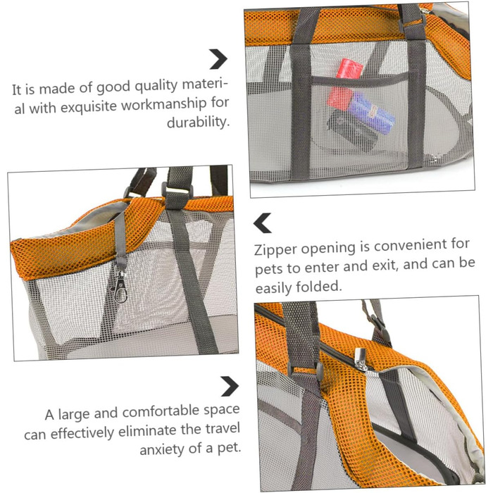 SUPVOX Транспортна сумка для собак і котів - велика, дихаюча, з надійним закриттям, міцна та портативна для походів, кемпінгу та подорожей