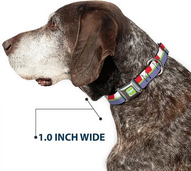 Нашийник для собак з пряжкою, мотив Бетмена, ланцюгові ланки, 33-45,7 см, ширина 3,8 см (червоний/зелений/фіолетовий)